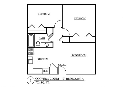 a floor plan of a house with a bedroom and a living room